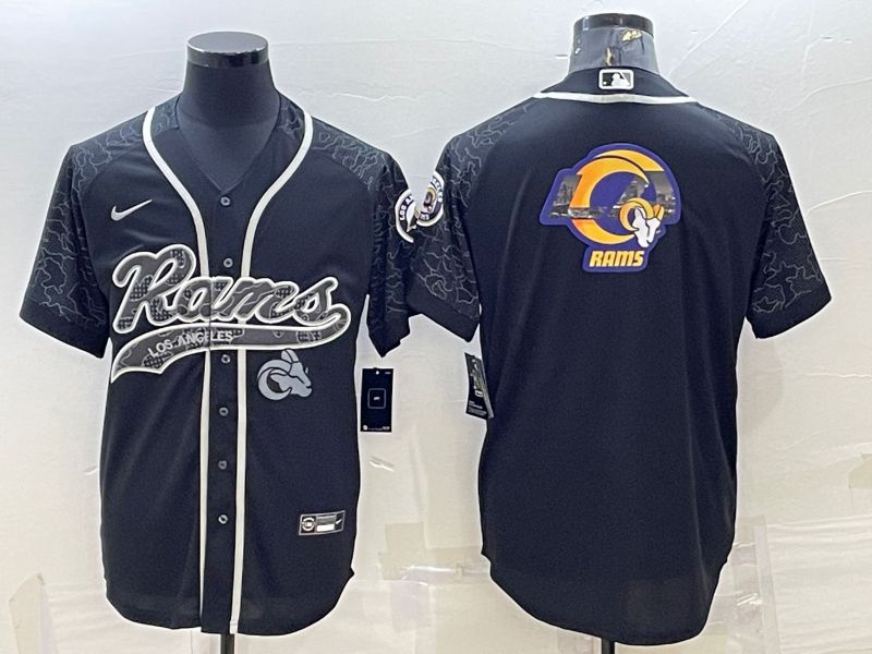 Men Los Angeles Rams Blank Black Reflector 2022 Nike Co branded NFL Jersey->los angeles chargers->NFL Jersey